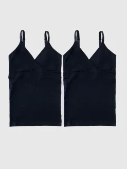 Ingrid and Isabel Basics Maternity Seamless Crossover Nursing Cami 2 Pack