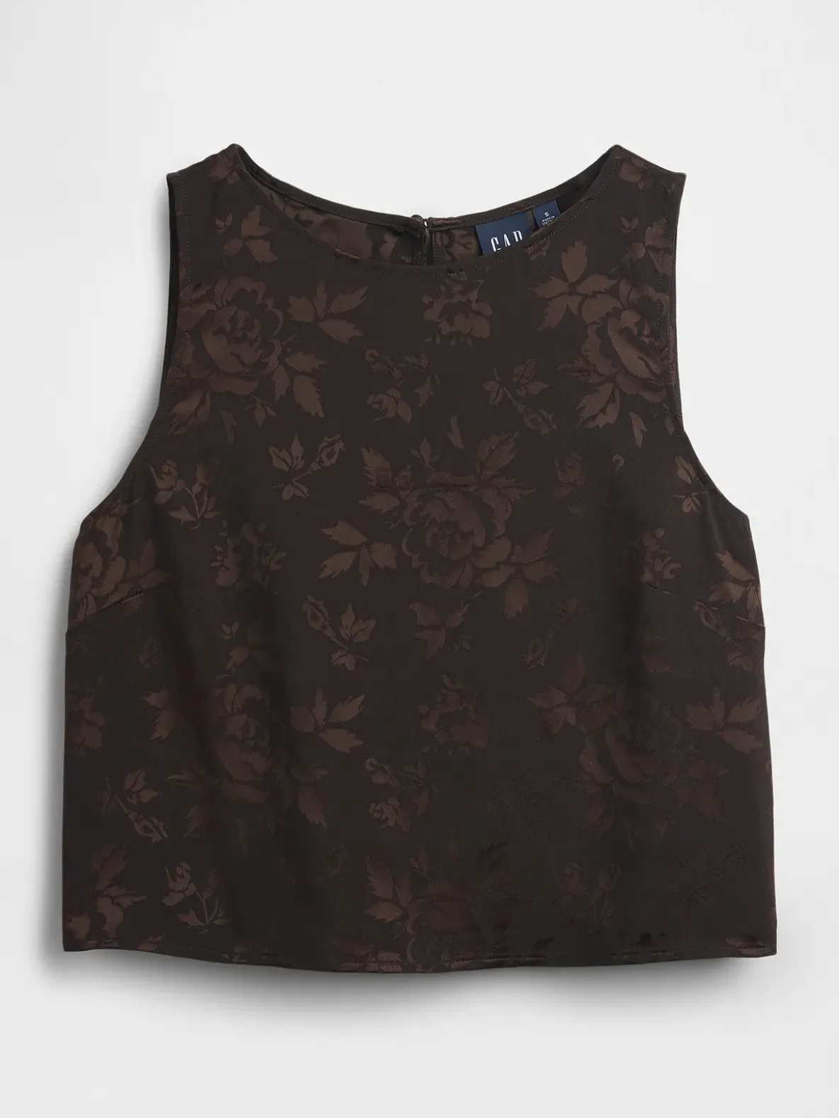 Jacquard Crop Shell Tank Top