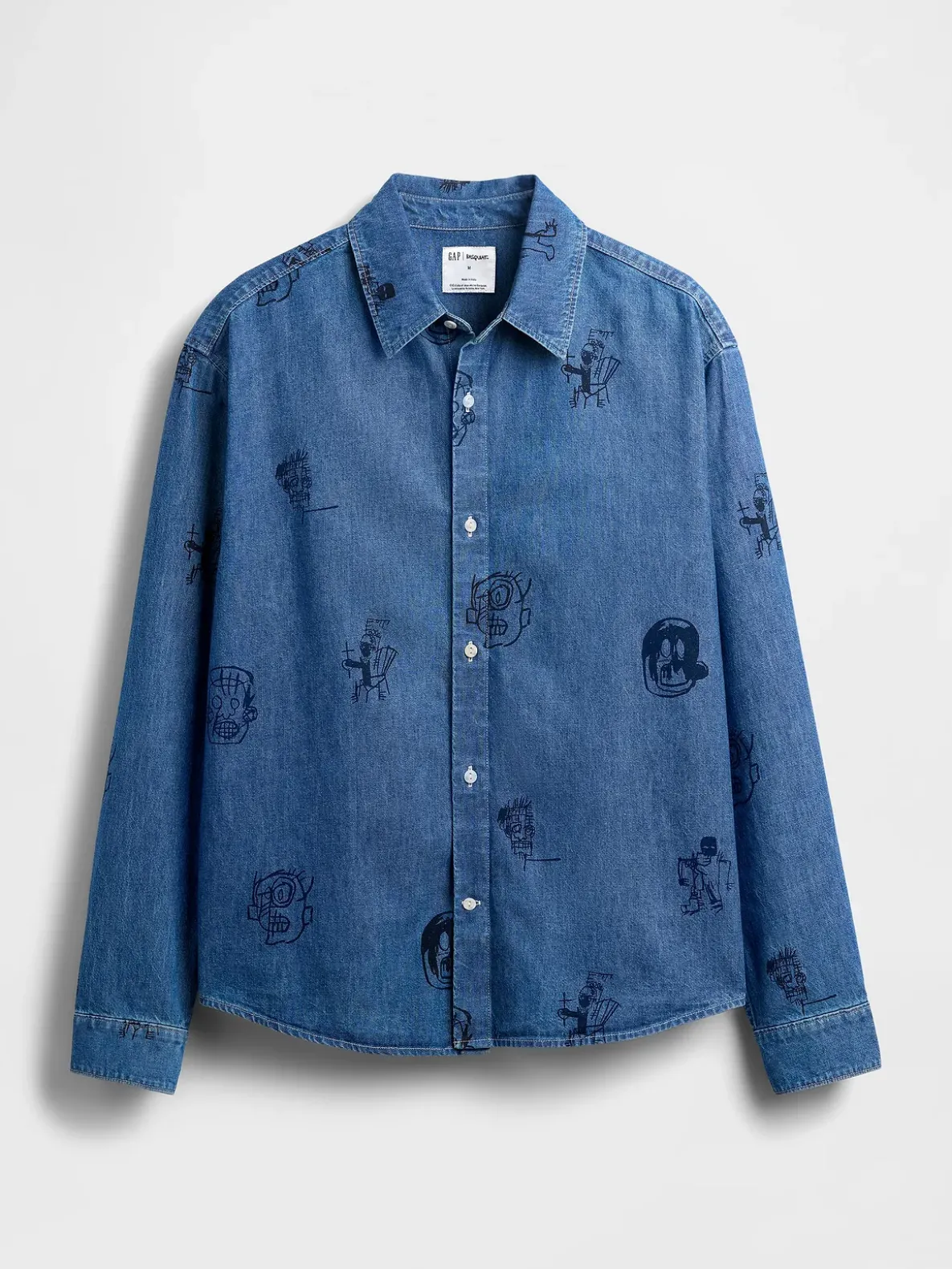 Jean-Michel Basquiat Printed Denim Shirt