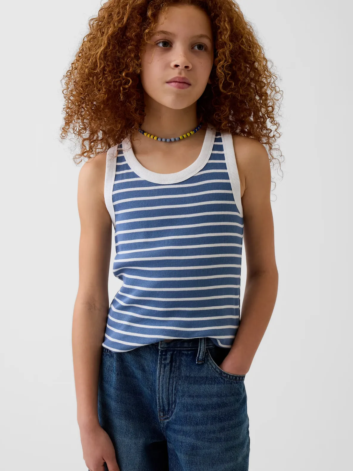 Kid Rib Scoop Tank Top