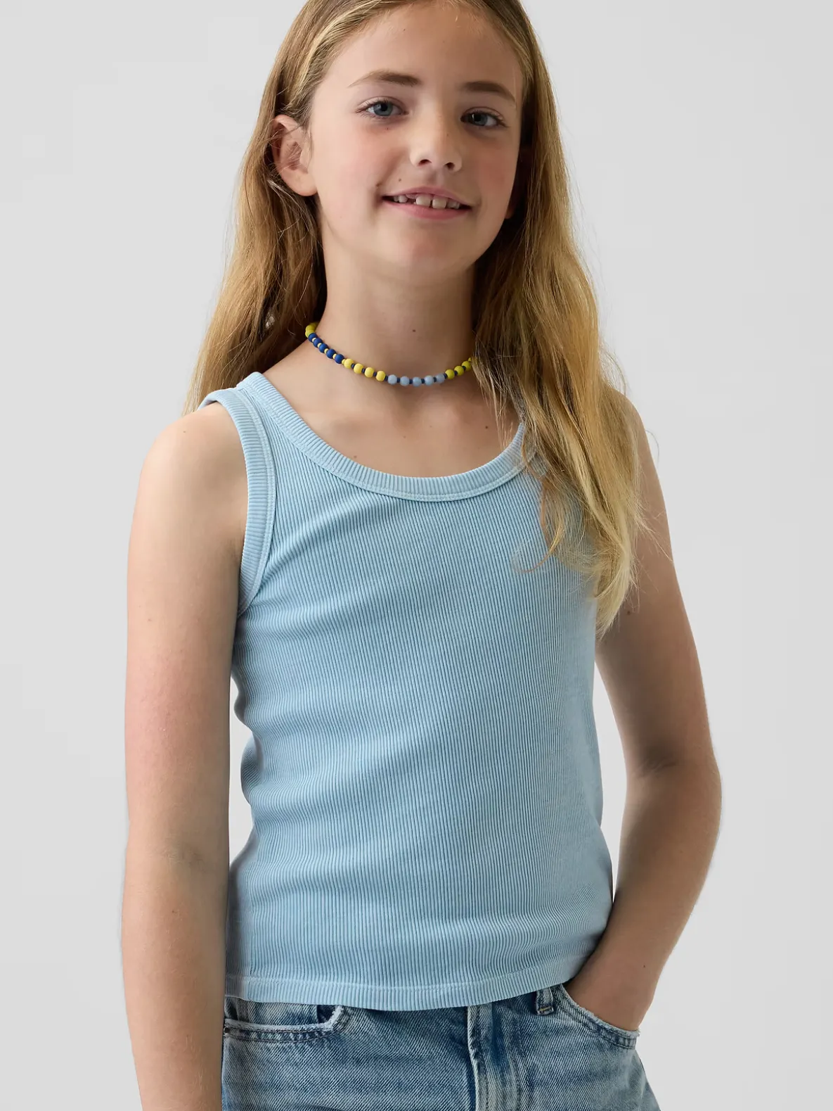Kid Rib Scoop Tank Top