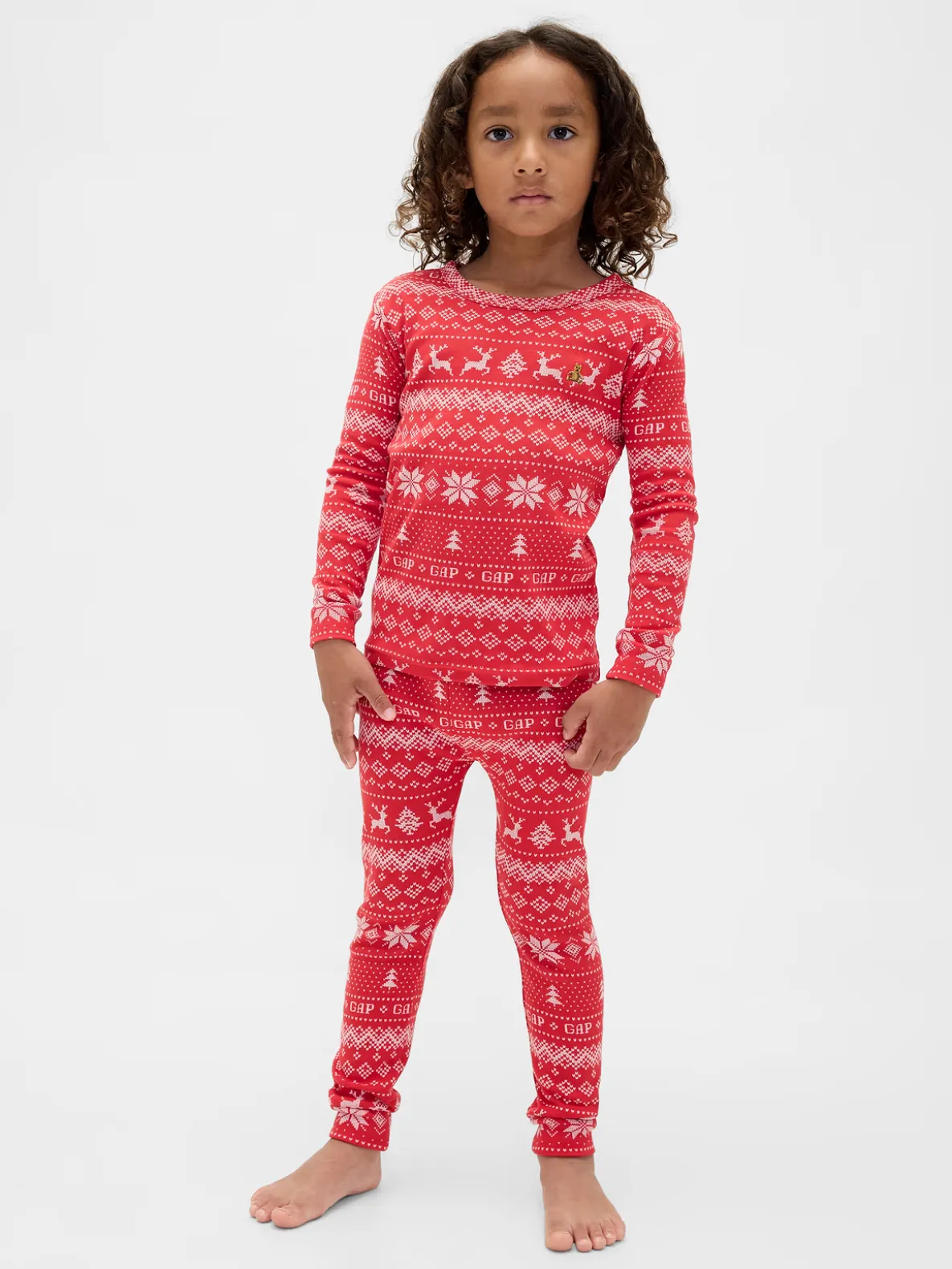 Kids & Baby Organic Brushed Cotton Holiday PJ Set
