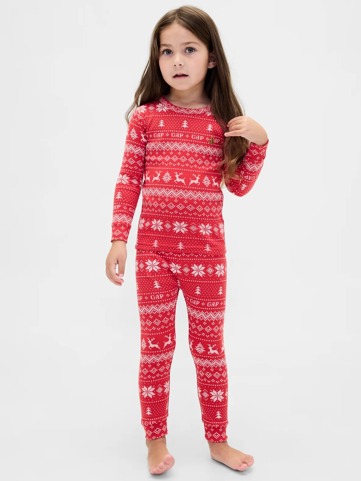 Kids & Baby Organic Brushed Cotton Holiday PJ Set