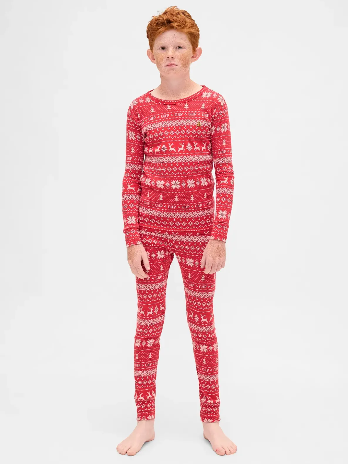 Kids & Baby Organic Brushed Cotton Holiday PJ Set