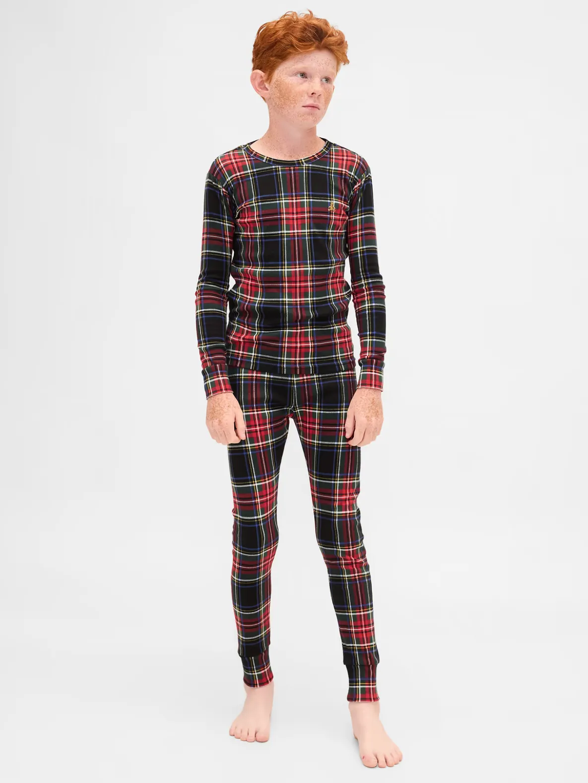 Kids & Baby Organic Brushed Cotton Holiday PJ Set