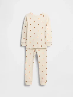 Kids & Baby Organic Brushed Cotton Pumpkin Bear PJ Set