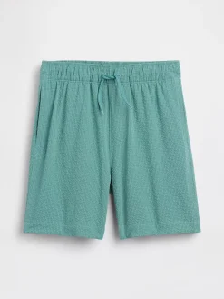 Kids 5" Seersucker Swim Trunks