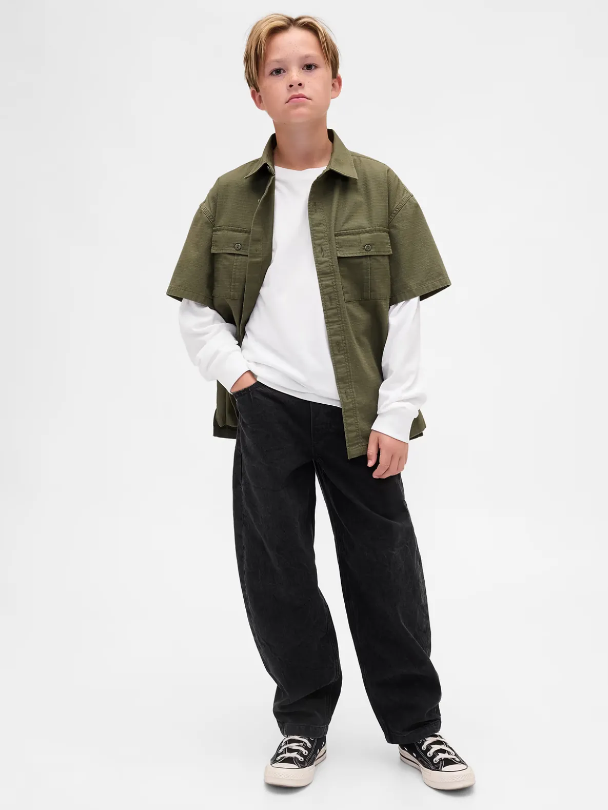 Kids Baggy Taper Jeans