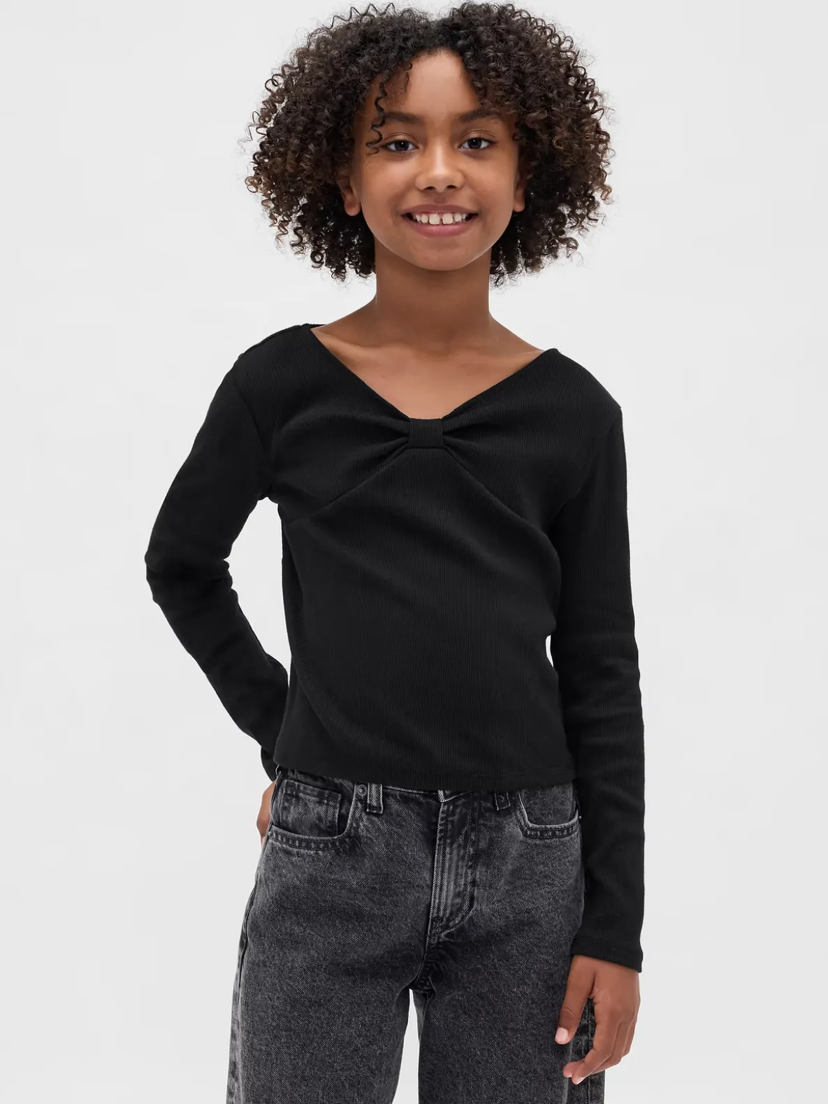 Kids Bow-Neck T-Shirt