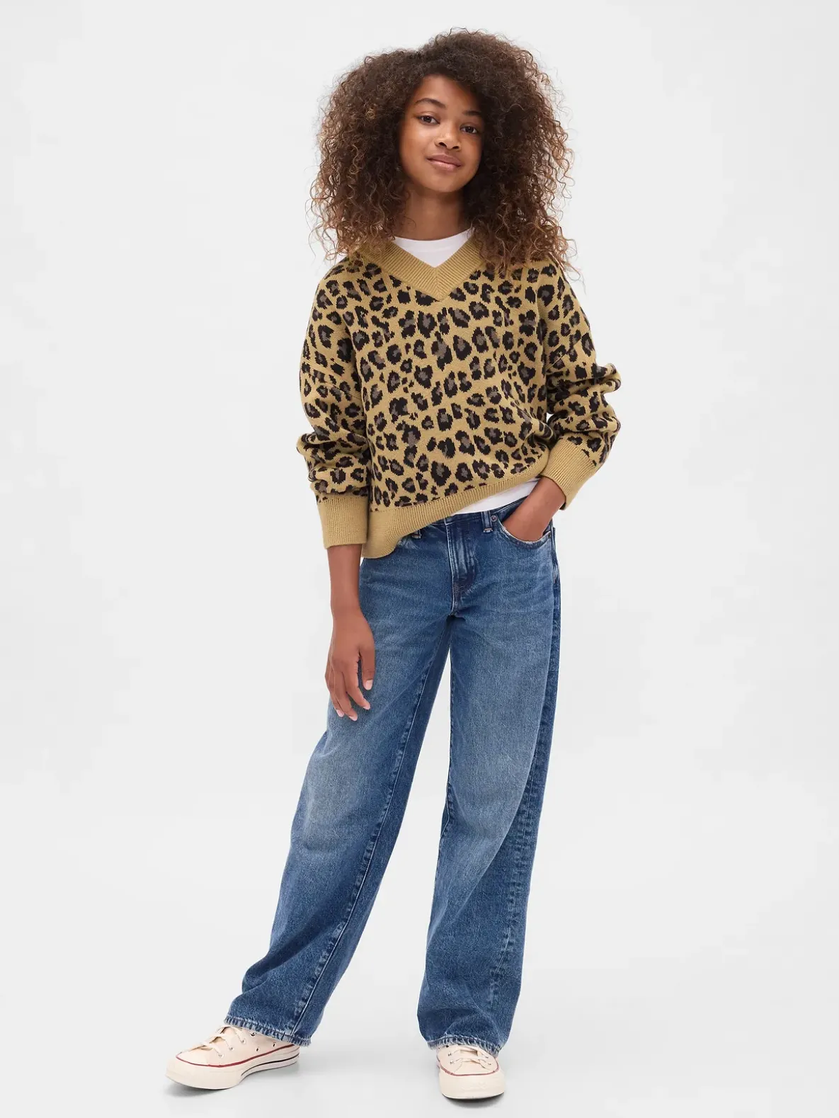 Kids Boxy V-Neck Sweater