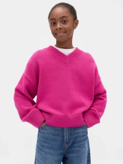 Kids Boxy V-Neck Sweater