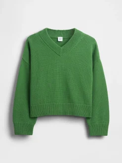 Kids Boxy V-Neck Sweater
