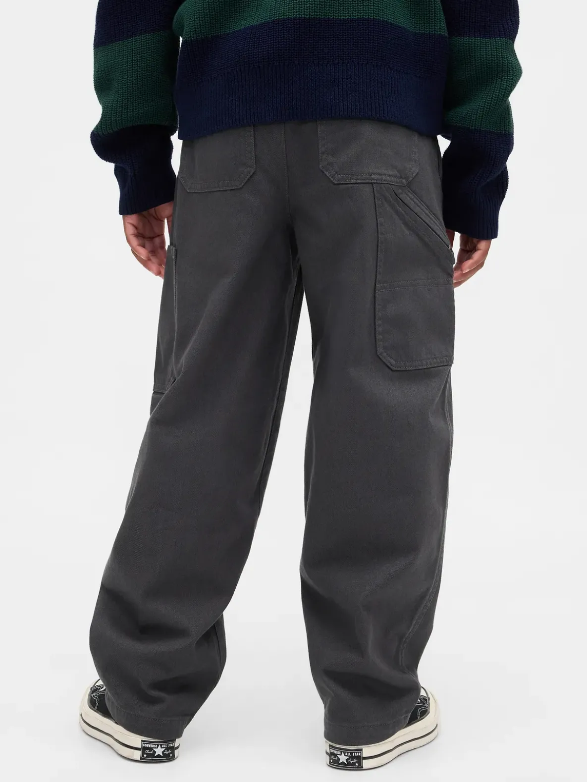 Kids Brushed Cargo Baggy Taper Pants