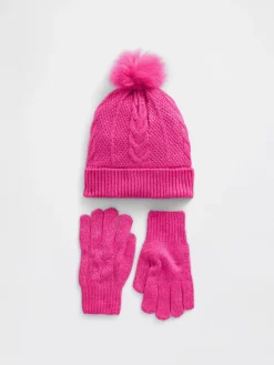 Kids Cable-Knit Cozy Set