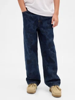 Kids Camo Easy Baggy Jeans