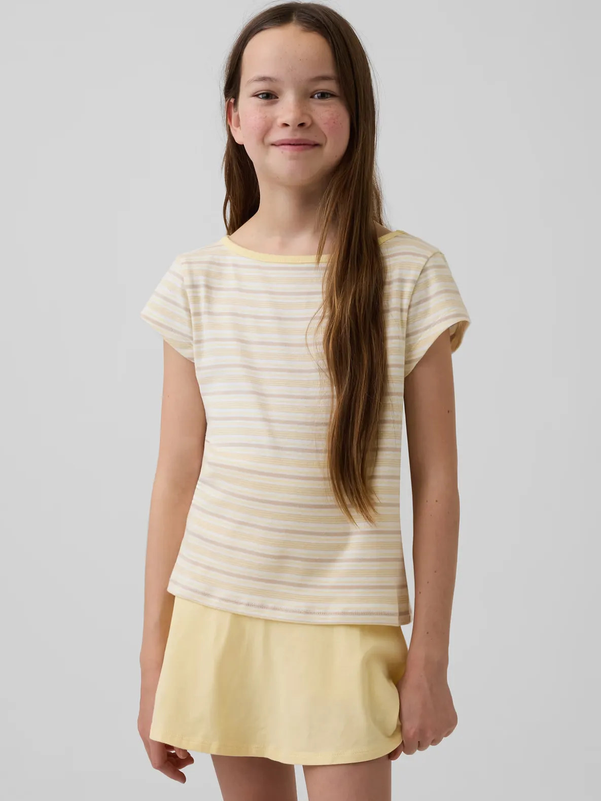 Kids Cap-Sleeve Fitted T-Shirt