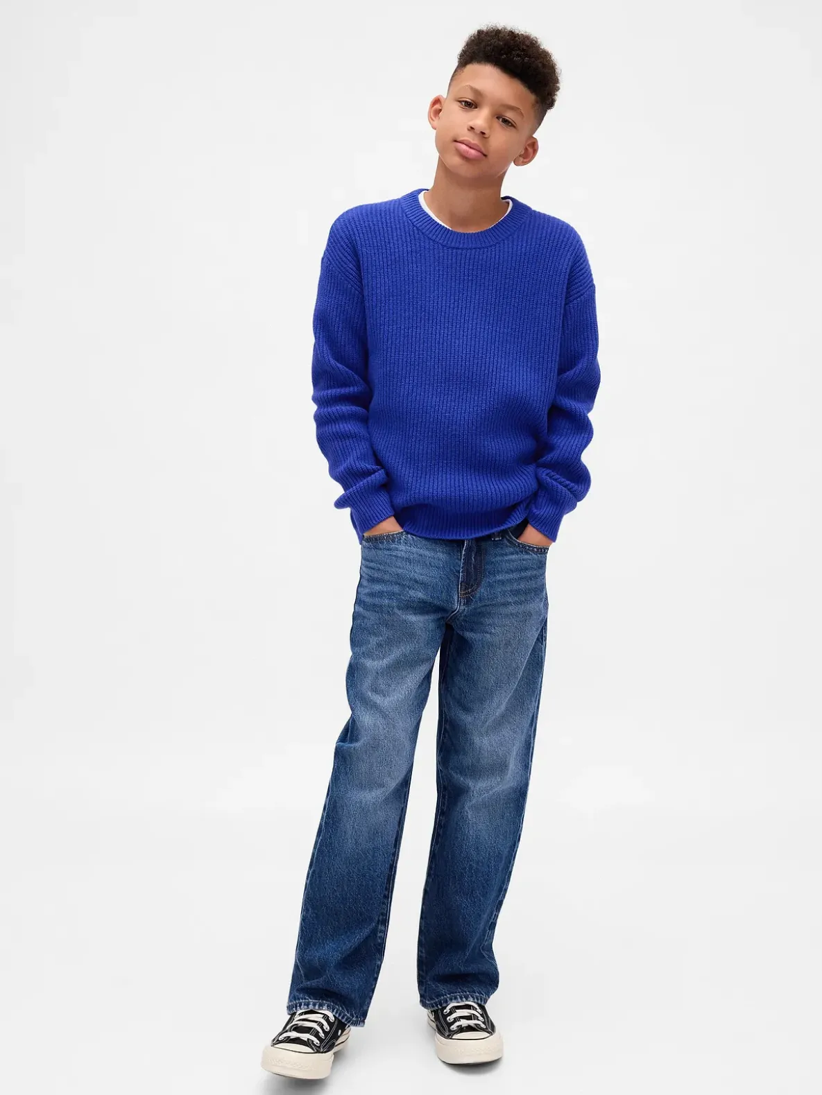 Kids CashSoft Relaxed Crewneck Sweater