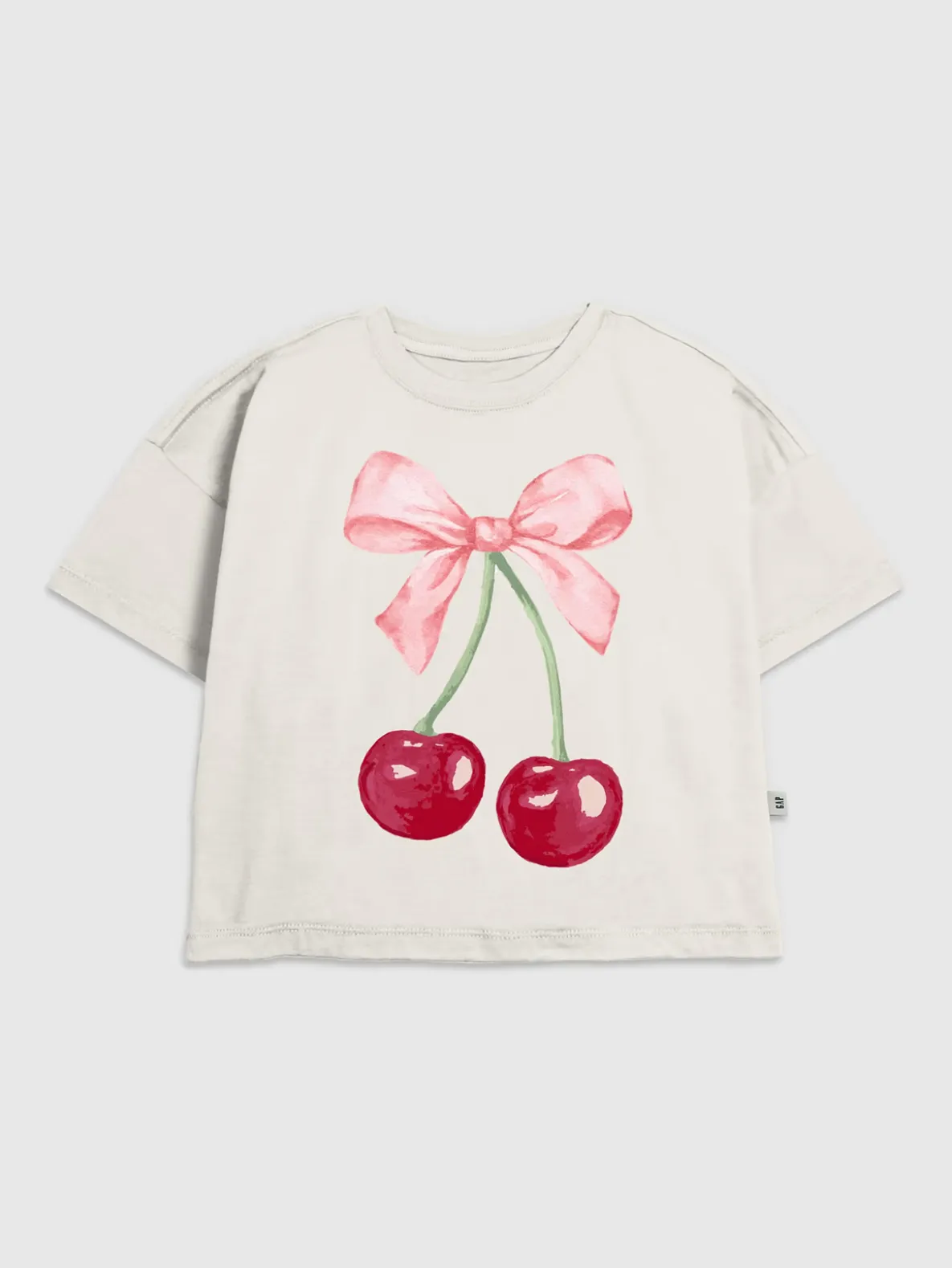 Kids Cherry Bow Graphic T-Shirt
