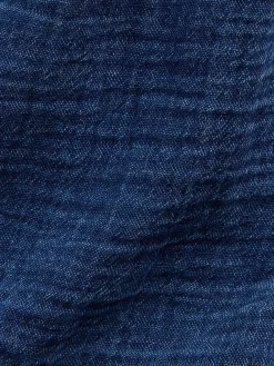 Kids Cotton Gauze Denim Easy Ruffle Shorts