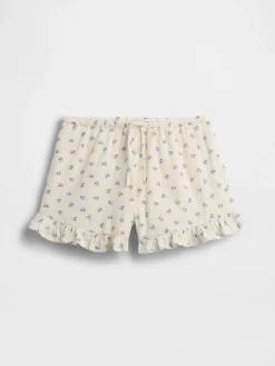 Kids Cotton Gauze Easy Ruffle Shorts
