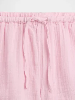 Kids Cotton Gauze Easy Ruffle Shorts