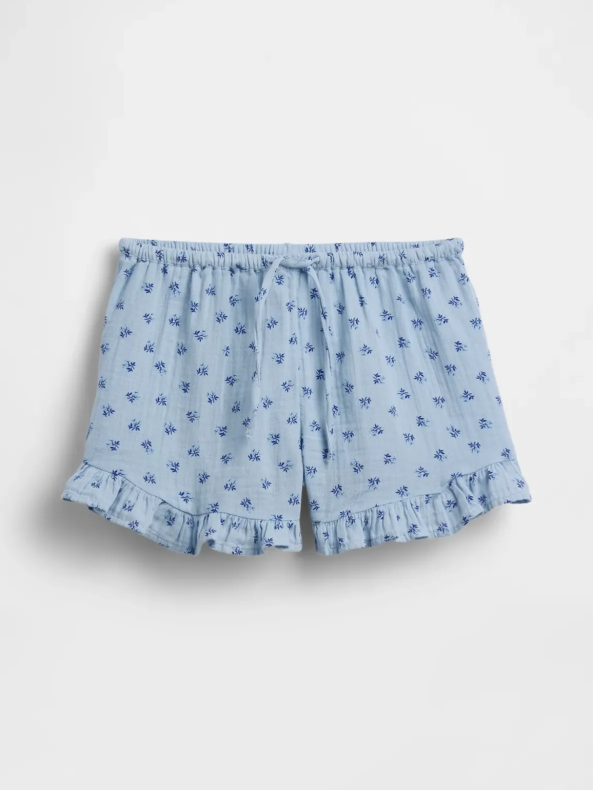 Kids Cotton Gauze Easy Ruffle Shorts