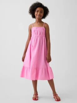 Kids Cotton Gauze Midi Dress