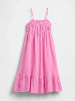 Kids Cotton Gauze Midi Dress