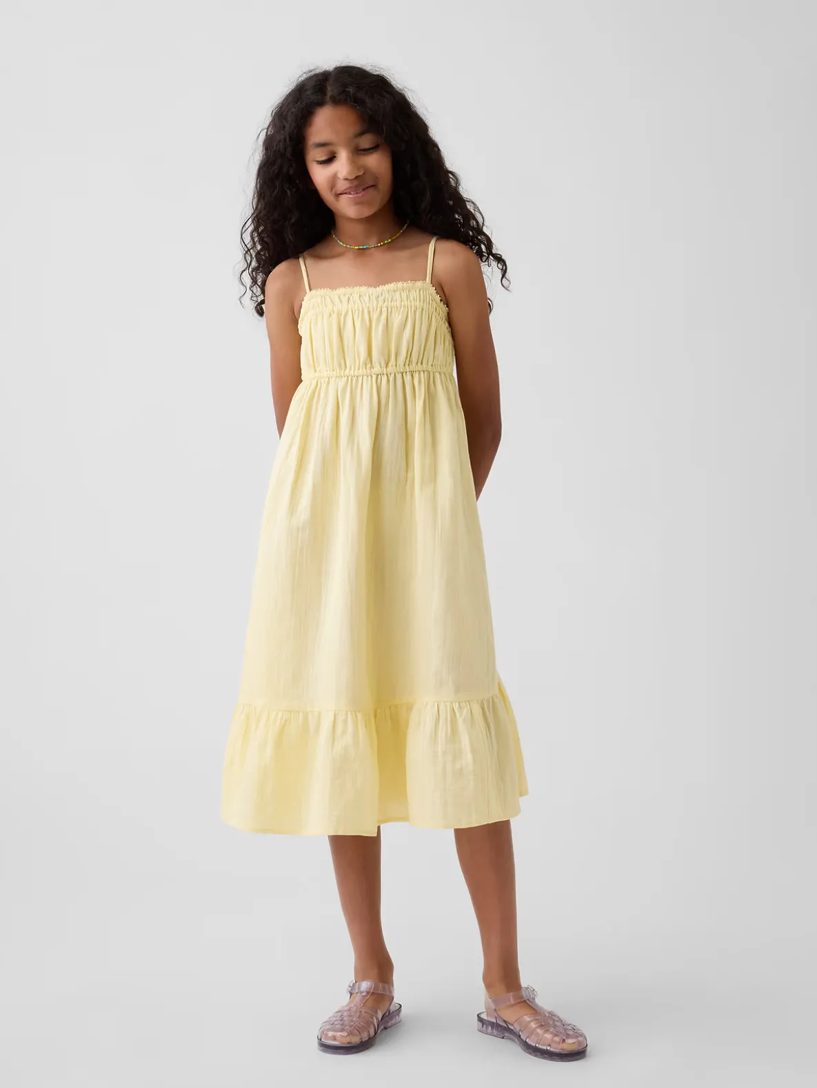 Kids Cotton Gauze Midi Dress