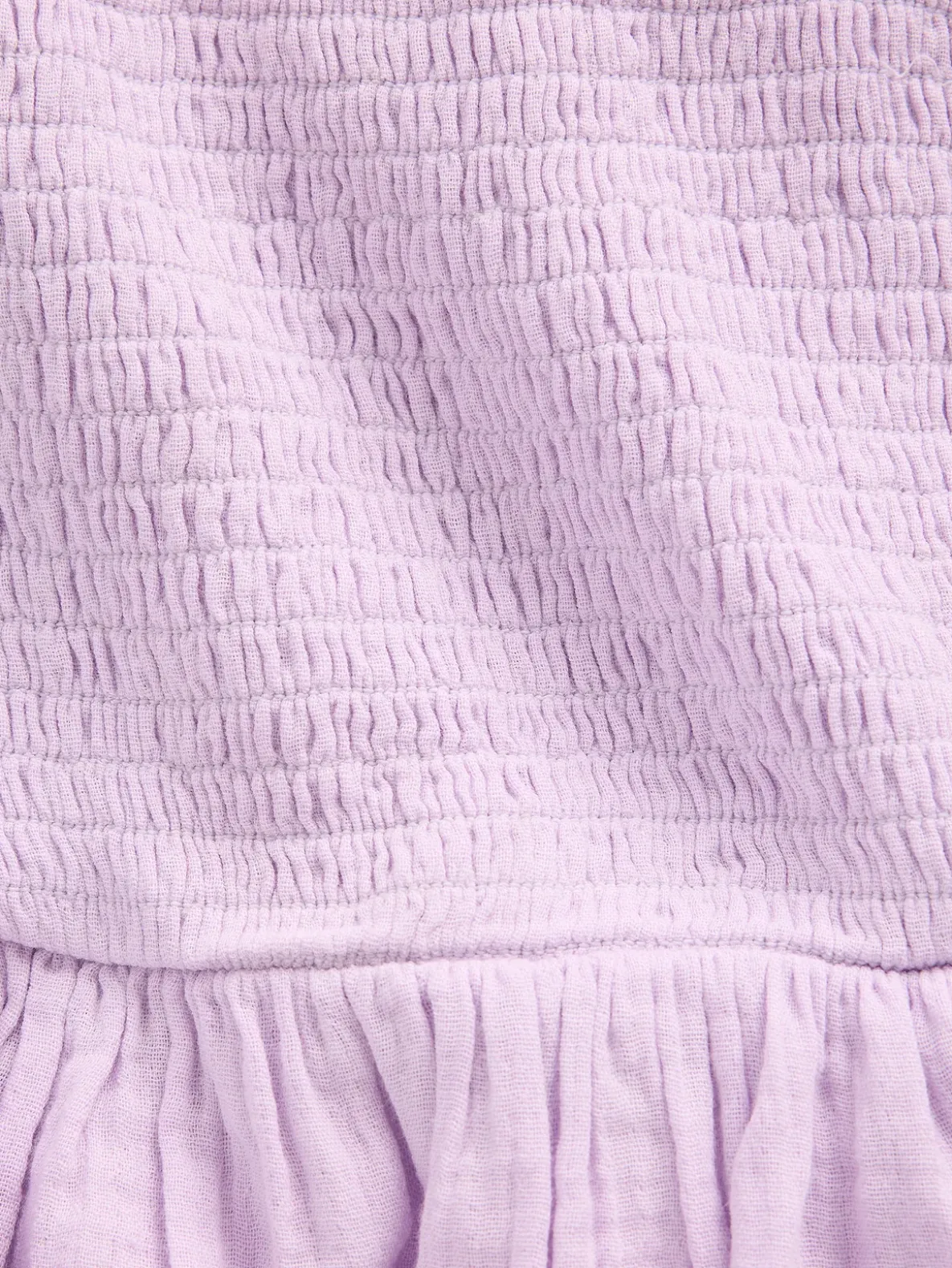 Kids Cotton Gauze Smocked Peplum Top