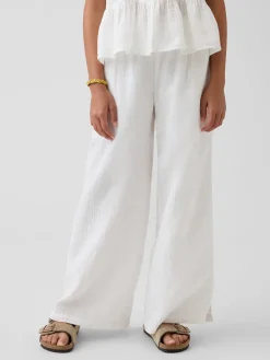Kids Cotton Gauze Wide-Leg Pants