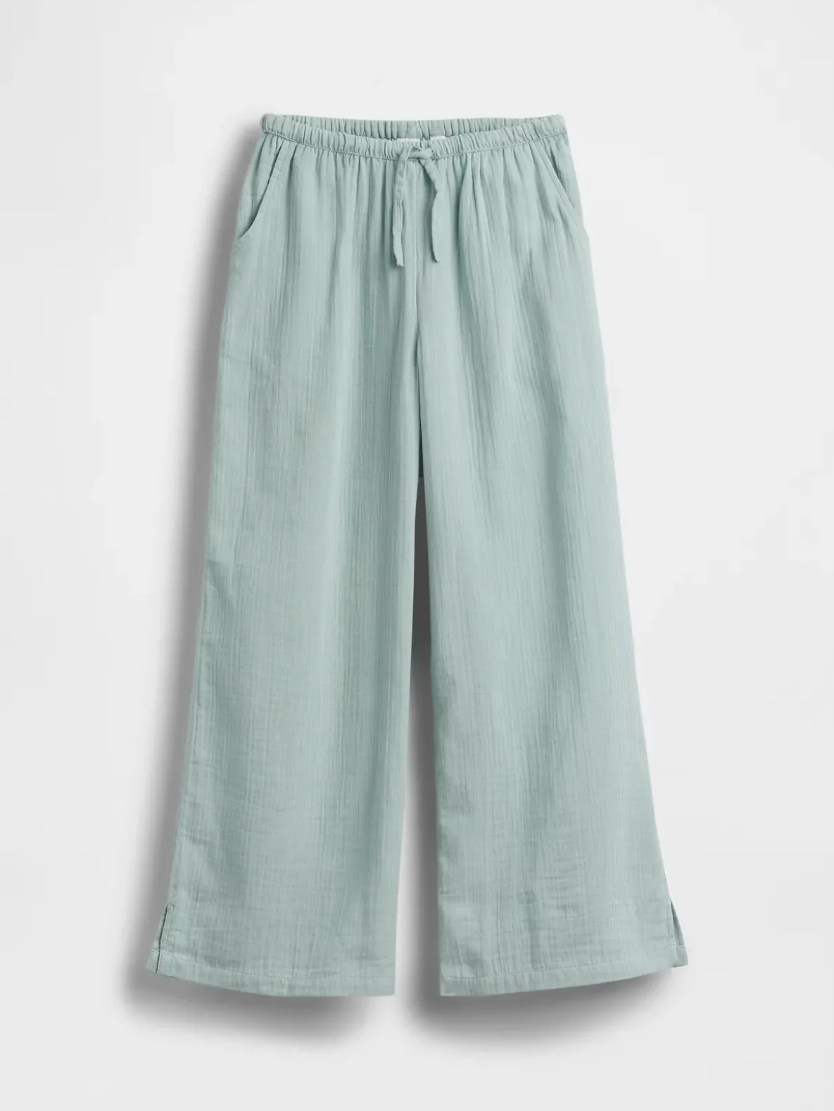Kids Cotton Gauze Wide-Leg Pants