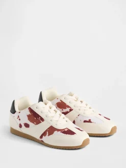 Kids Cow Print Sneakers