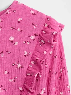 Kids Crinkle Knit Ruffle Top