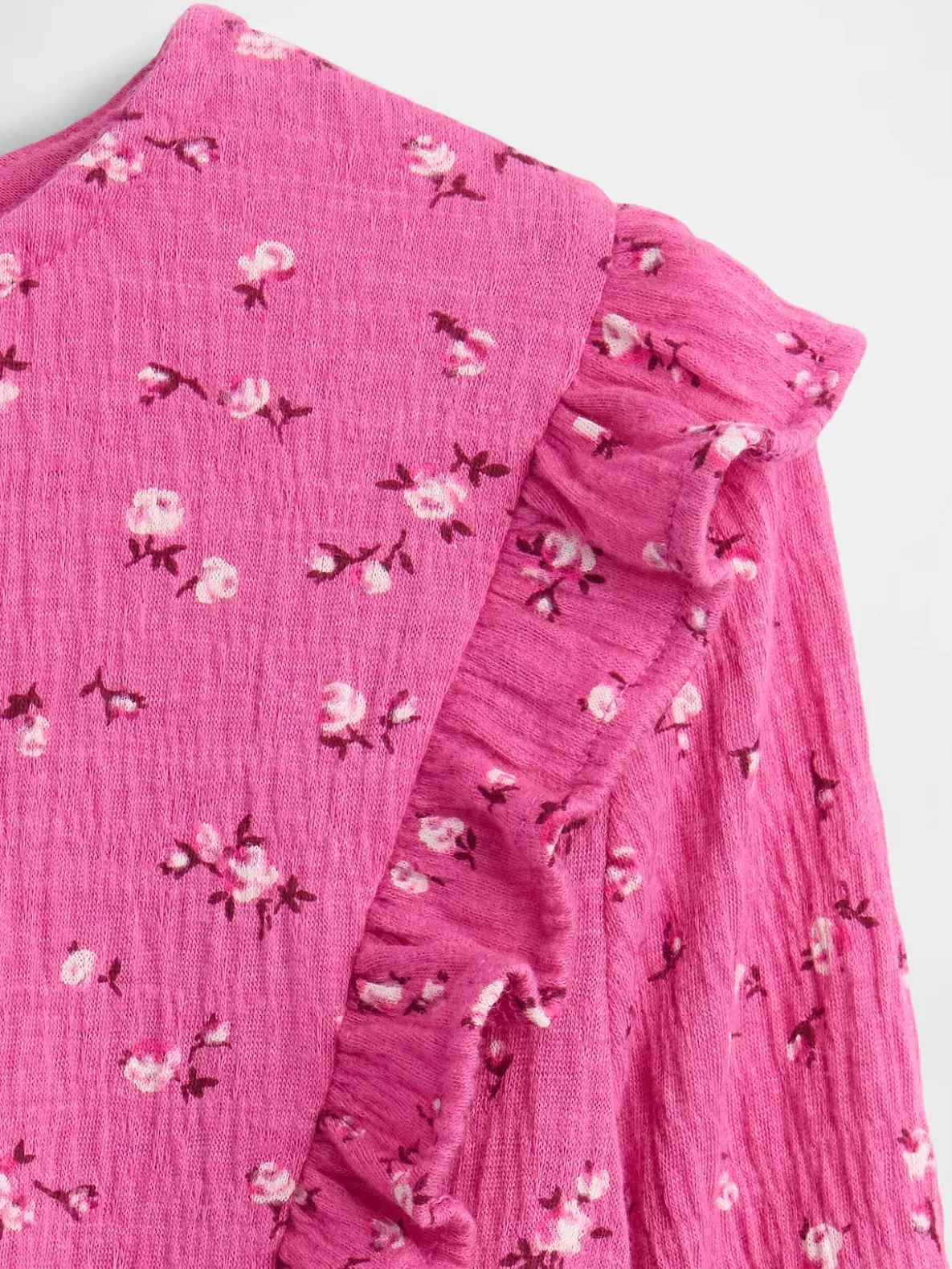 Kids Crinkle Knit Ruffle Top