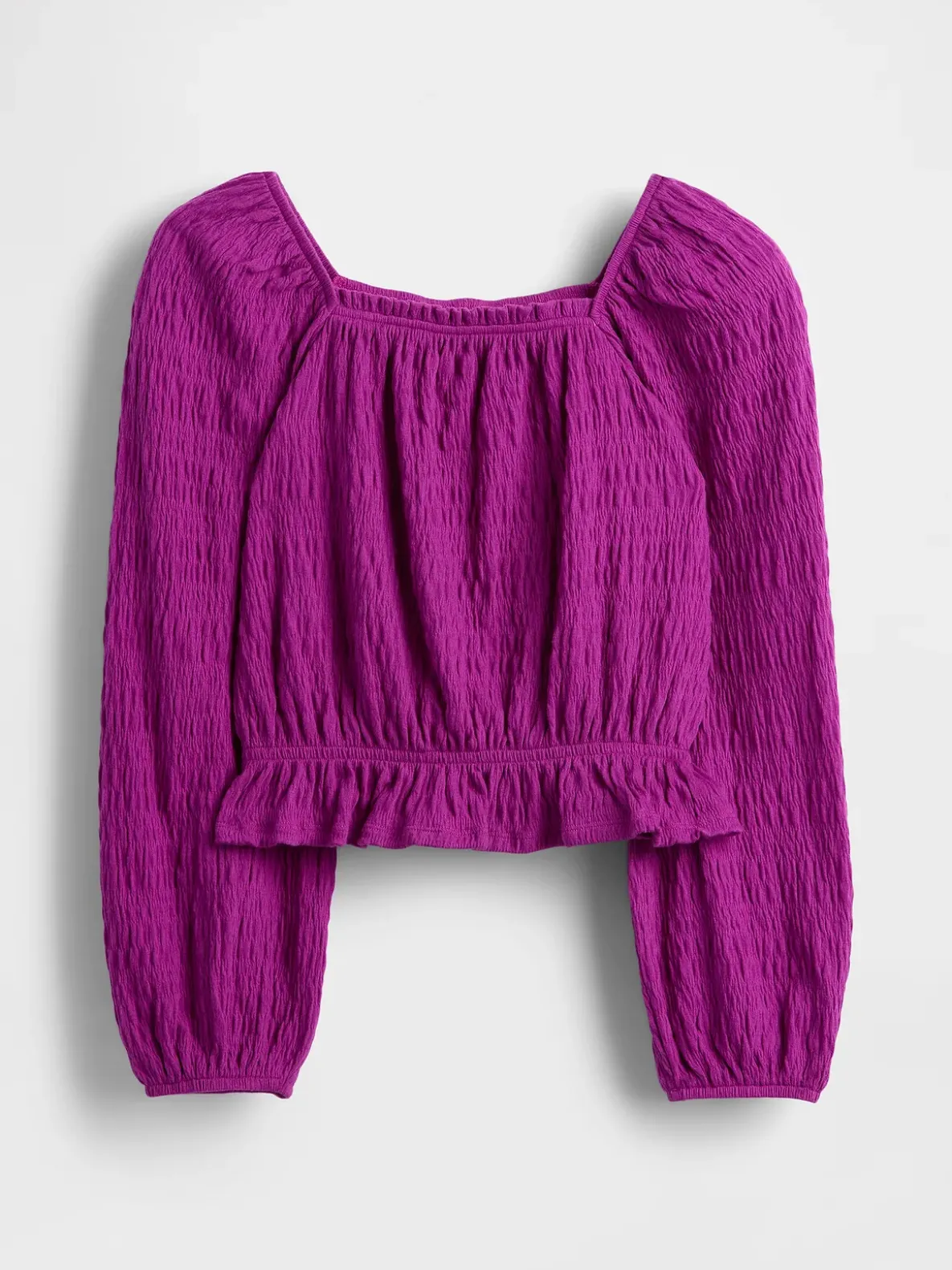 Kids Crinkle Peplum Top