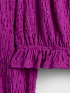 Kids Crinkle Peplum Top