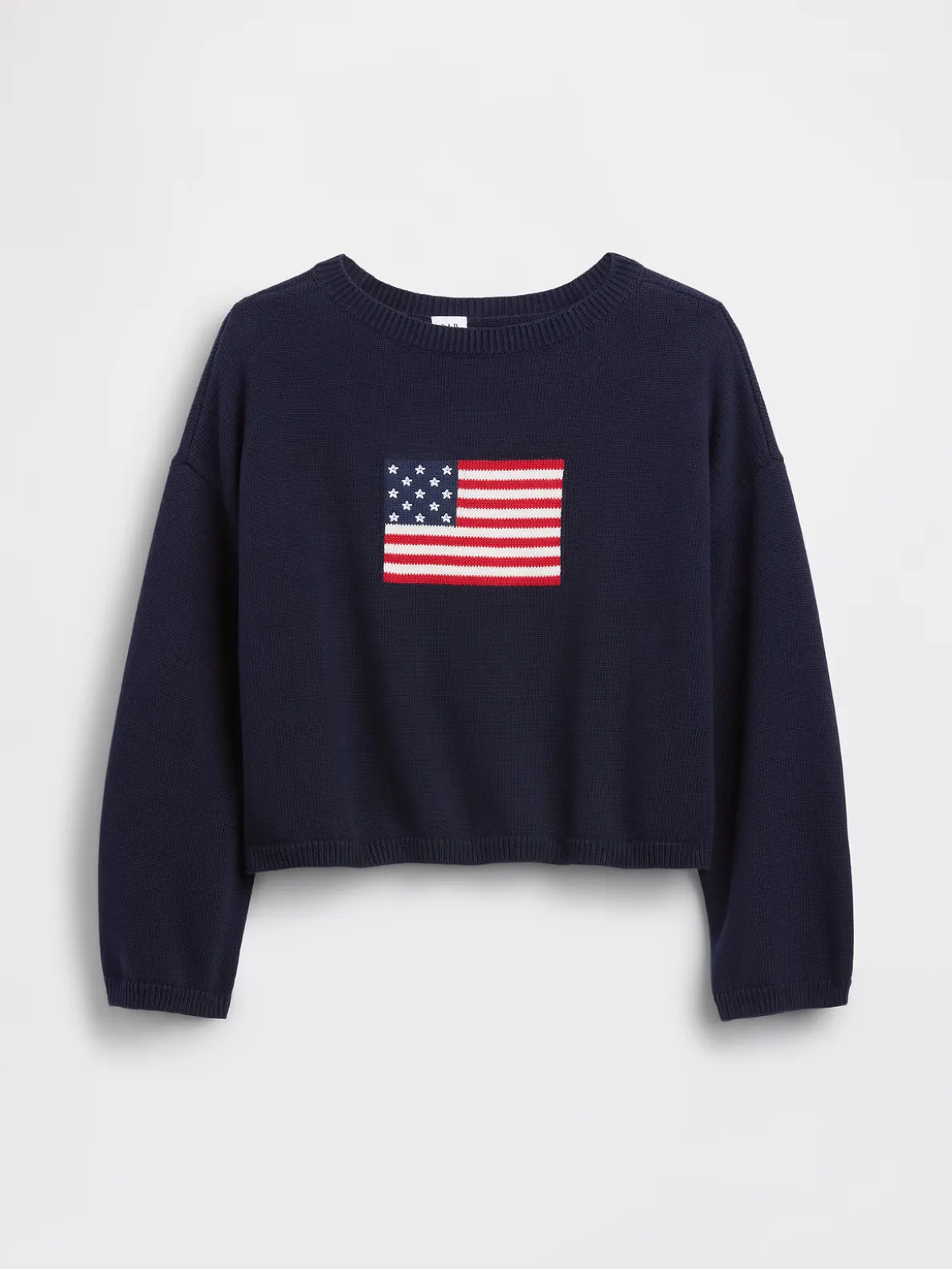Kids Crochet Oversized Americana Sweater