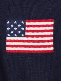 Kids Crochet Oversized Americana Sweater