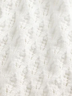 Kids Crochet Oversized Crewneck Sweater