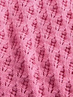 Kids Crochet Oversized Crewneck Sweater