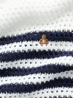 Kids Crochet Oversized Stripe Sweater