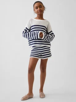 Kids Crochet Stripe Easy Shorts