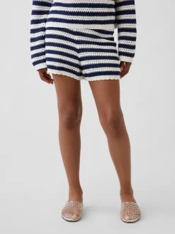 Kids Crochet Stripe Easy Shorts