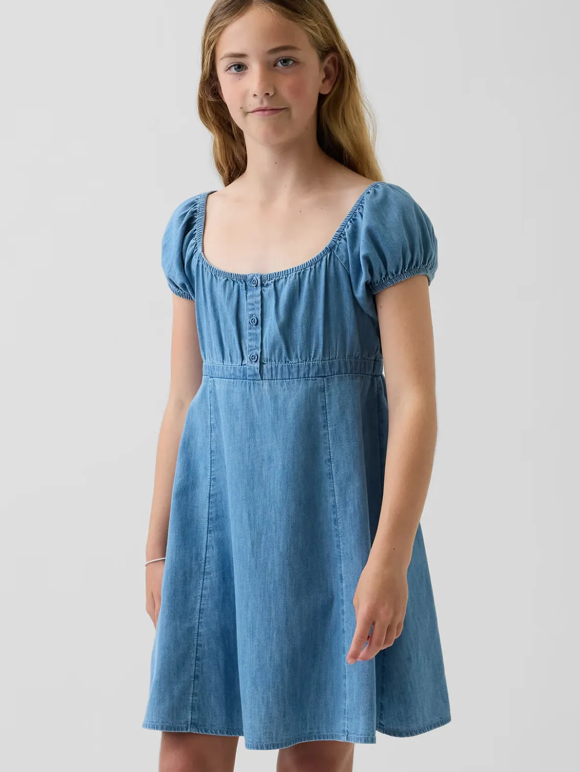 Kids Denim Babydoll Dress