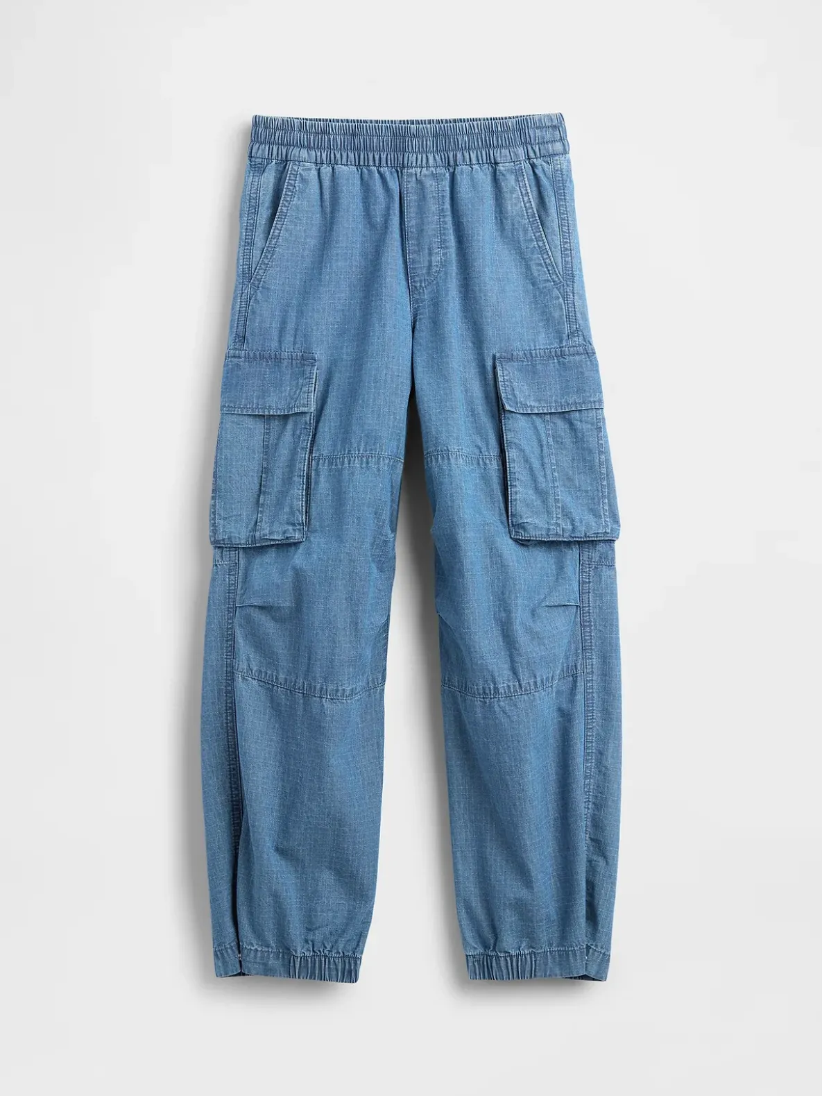 Kids Denim Baggy Cargo Joggers
