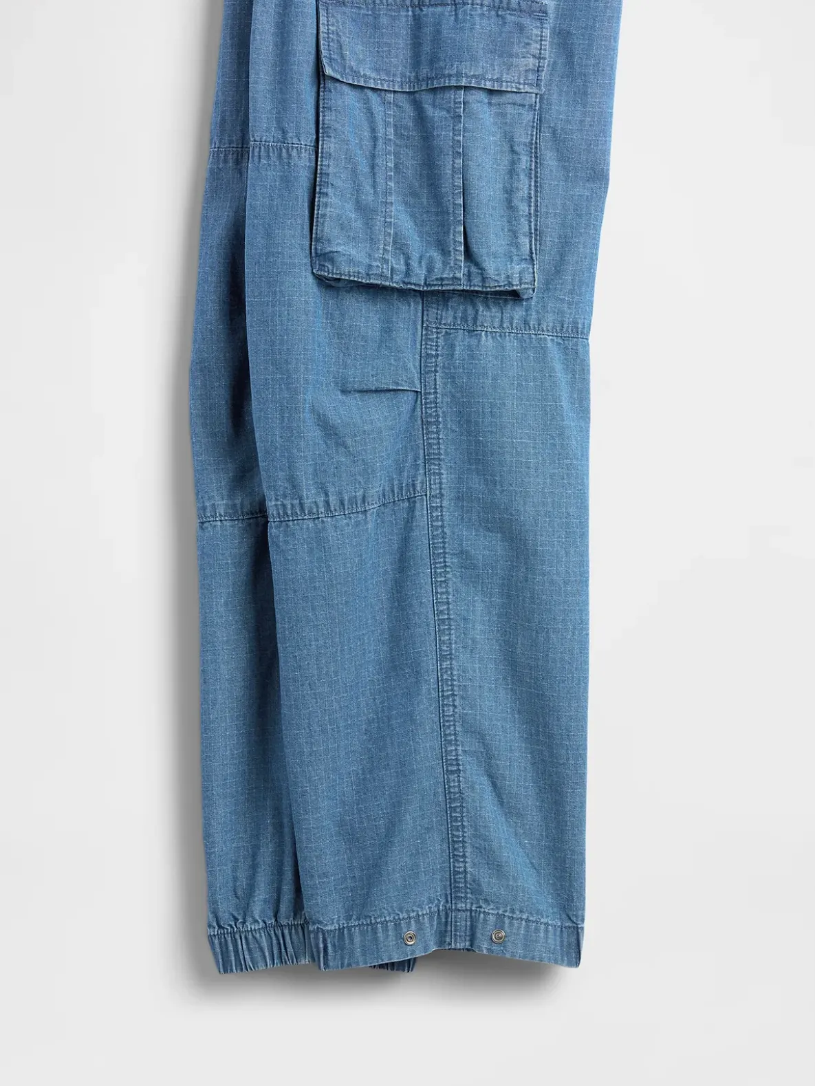 Kids Denim Baggy Cargo Joggers