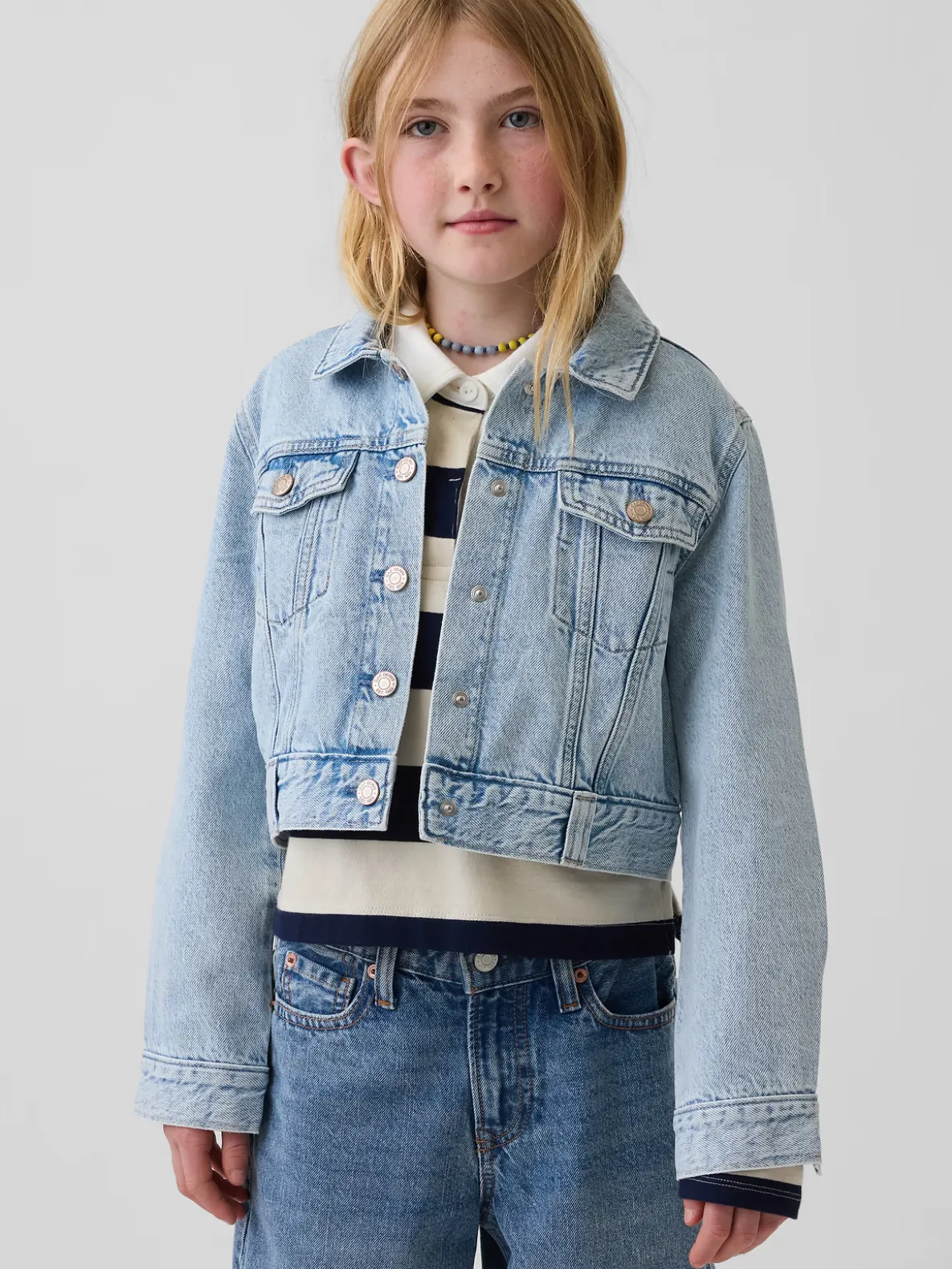 Kids Denim Crop Jacket
