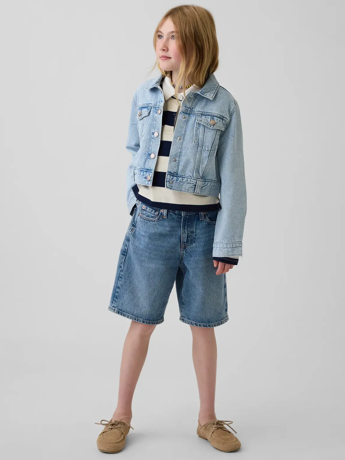 Kids Denim Crop Jacket