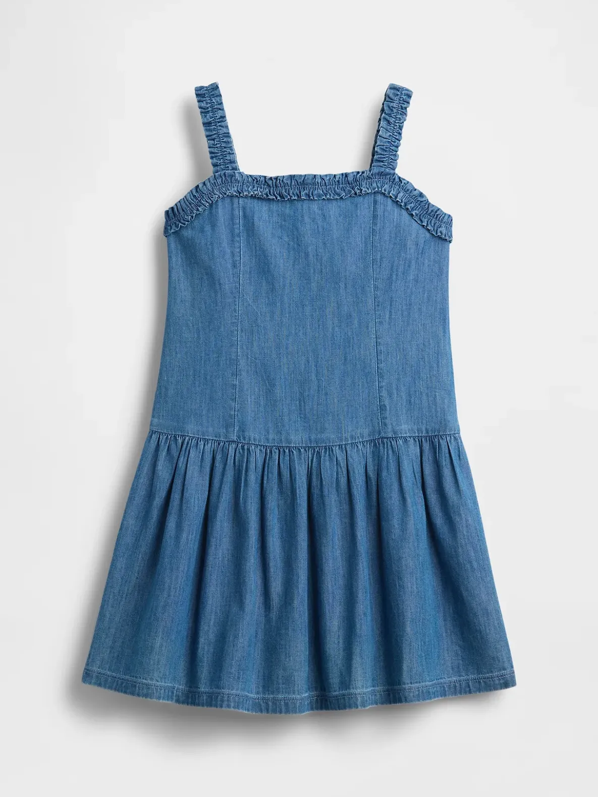 Kids Denim Drop-Waist Dress